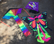 Ripstop Nylon Kite Lot - Go Fly A Kite Butterfly  Rainbow - New Tech Pegasus