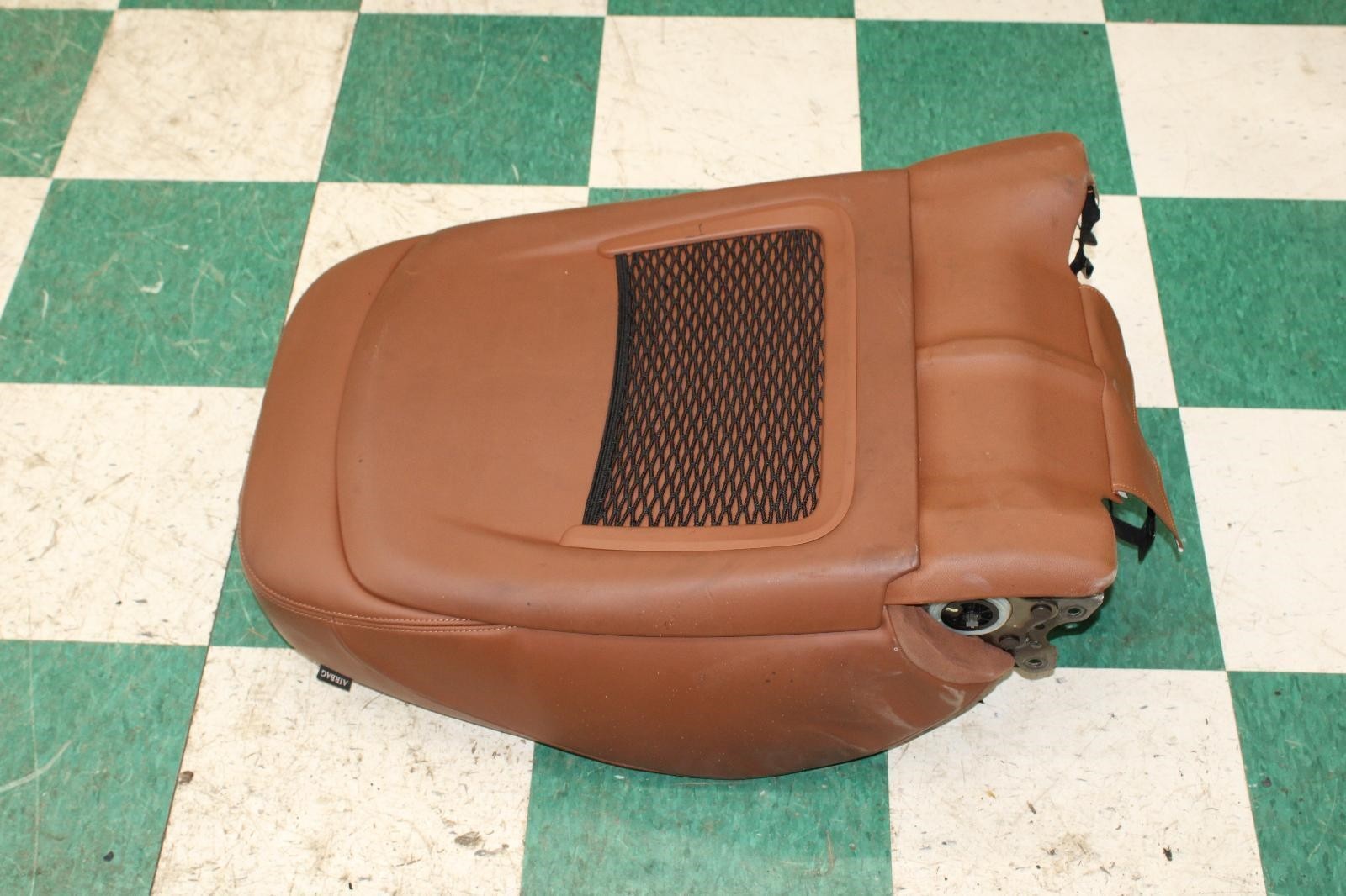 14-17 Ghibli Brown Leather Front Driver Left LH Seat Upper Cushion Backrest Back