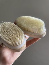 Body Exfoliating Brush 2 Pack Natural Bristle Dry Brush for Shower Spa Use NEW