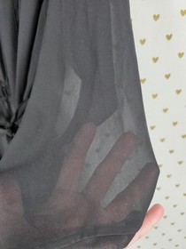 Victorias Secret Black sheer sexy flowy robe cover up wrap kimono One Size OSFA