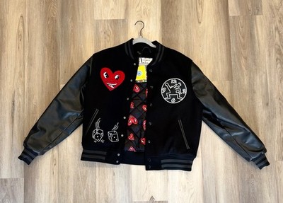 Keith Haring Collectible Varsity Jacket, Black, Street Wear -  Brand New