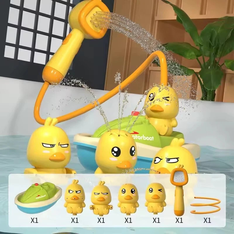 Cute Duck Electric Water Spray Bath Toy - Fun Baby Bath Toys for Kids,