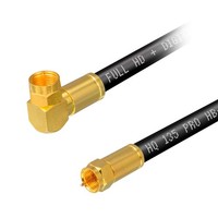Sat Kabel 135Db Winkel F-Stecker 90° Grad 4-Fach Antennenkabel Modem Internet TV