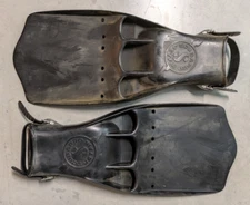 VTG US NAVY SEALs Military Scubapro Jet Scuba Dive Fins/Flippers Black Large XXL