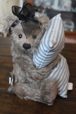 Mohair Knickerbocker Bear "Slumber" Holding Pillow  L874