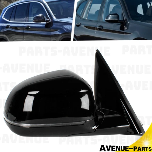 For BMW X3 G01 G08 18-21 Right Passenger Side Mirror Black W/O Blind Line 5Pins