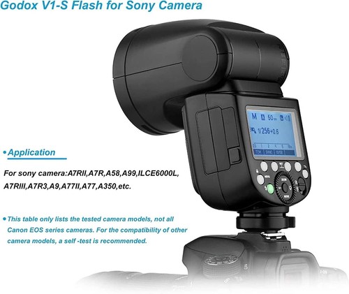 Godox V1-S V1S 2.4G Round Head Camera Flash 76W Speedlite with battery For Sony - Picture 3 of 9