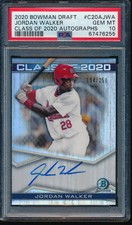 PSA 10 JORDAN WALKER AUTO Class of 2020 Bowman Chrome REFRACTOR /250 RC GEM MINT