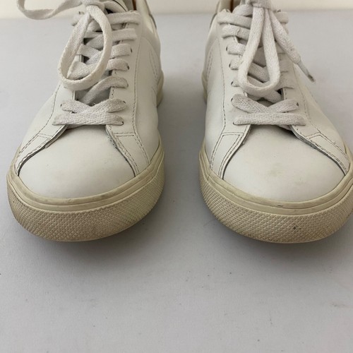 Veja Esplar Leder Logo Sneaker Schuhe weiß Größe 7 - Bild 2 von 8