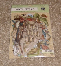 K&Company Die-Cut Cardstock ~ Tim Coffey....Travel Nautical Assortment