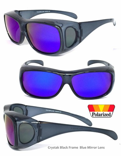 Polarized Mirror Lens FIT OVER Sunglasses Cover Rx Glasses UV Protect - Picture 10 of 26