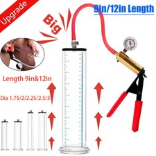 Vacuum Dick Pump Precision Air Gauge for Men Male Erection Penis Size Enhancer
