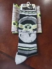 DISNEY STAR WARS MANDALORIAN CREW SOCKS AND MATCHING BANDANA 2 PIECE SET NEW 🔥