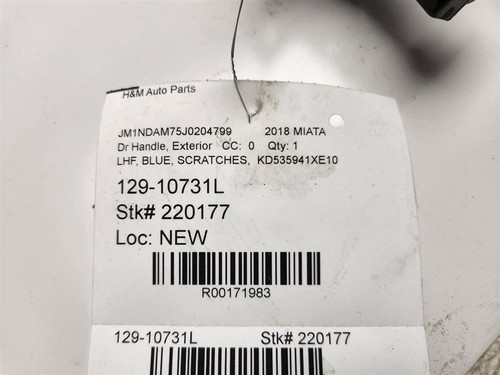 2016-2021 Mazda MX-5 Left Driver Miata Door Handle Exterior OEM KD535941XE10 - Picture 8 of 12