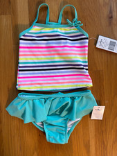 NEW Carter's Toddler Girls Size 2T 2-Pc Bathing Suit Multi Color UPF 50 Swim
