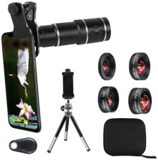 Phone Lens Kit for iPhone, Android, 20X Telephoto Zoom Lens, Phone Wide