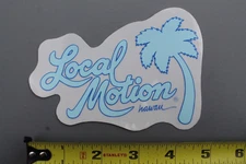 LOCAL MOTION Hawaii Surfboards Clear Light Blue 80's LM2 Vintage Surfing STICKER