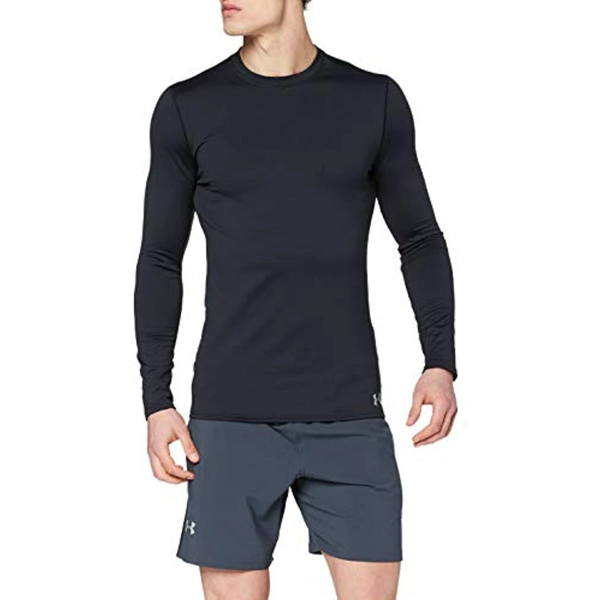 Under armour men's coldgear fitted best sale crew long sleeve shirt