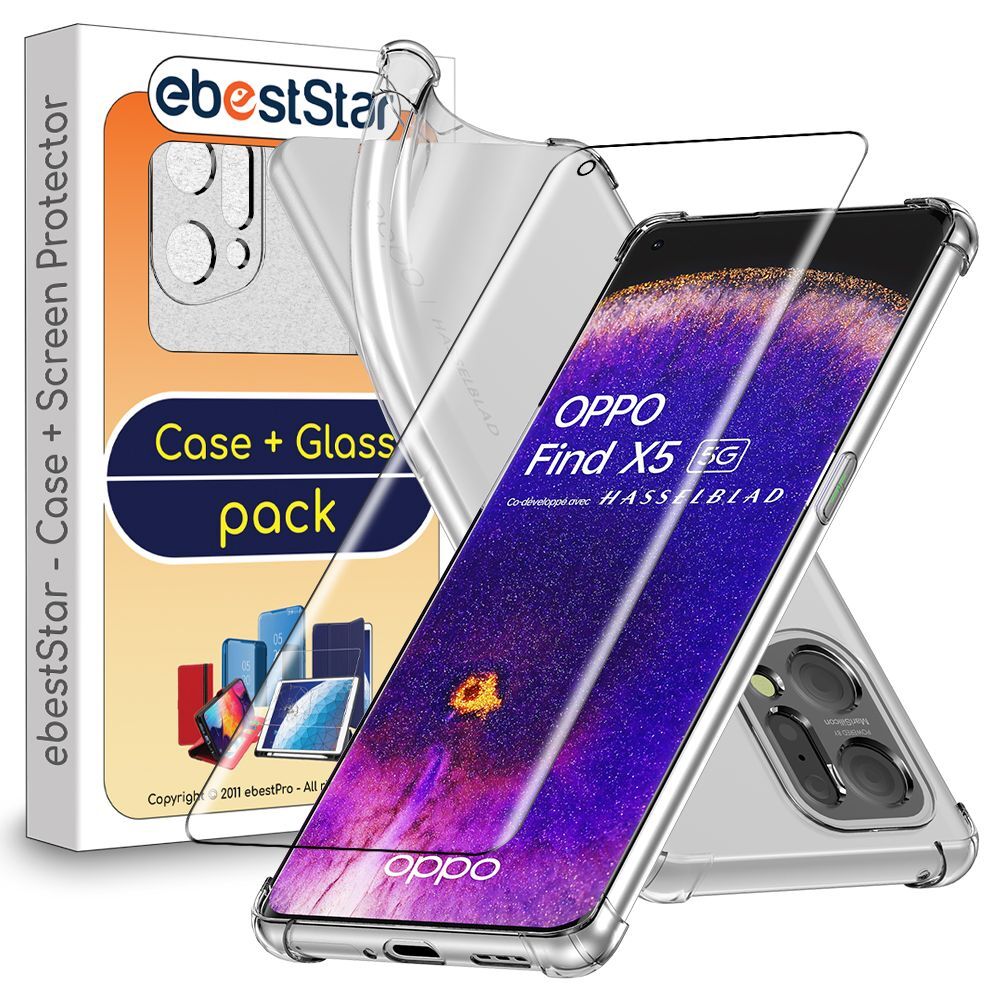 Cover Oppo Find X5 Custodia Bordi Rinforzati Morbida Sottile + Vetro Temperato
