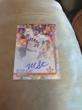 2019 Topps Chrome Sapphire Edition Auto Myles Straw #CSA-MS Rookie Auto RC