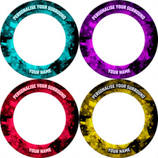 Personalised Dartboard Surround Heavy Duty Dart Board Rubber Ring Fractal Design