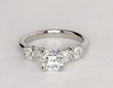 1.80 Ct Simulated Diamond Wedding Engagement Ring 14K Solid White Gold Size 7