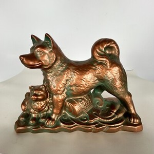 Buste Akita Inu – Statue Chien Résine Bronze – Édition Limitée Art Dog