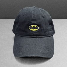 DC Comics BATMAN Mini Logo Black Relaxed Fit Adjustable "Dad" Hat - OSFM - NWOT