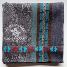 HANDKERCHIEF VINTAGE MEN PAISLEY WESTERN BANDANA POCKET SQUARE COTTON 17" B0406