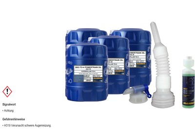 80L MANNOL TO-4 Powertrain Oil SAE 50 Motoröl  Auslaufhahn Schlauch Reiniger
