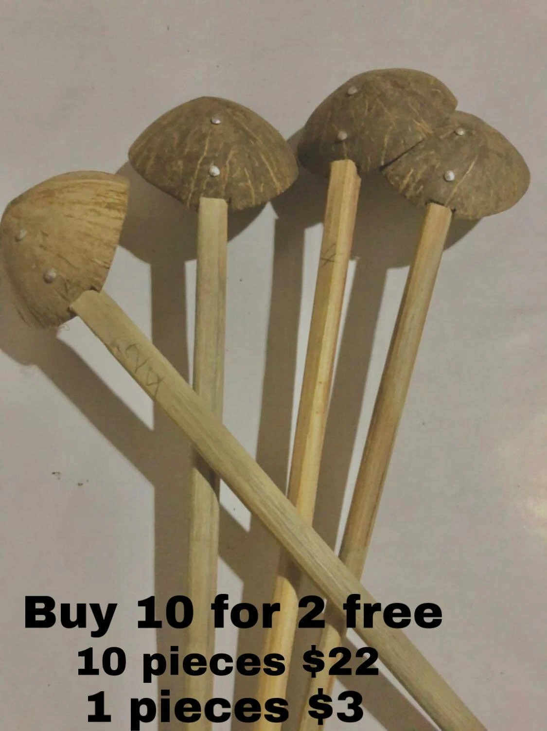 Coconut shell spoon curry Eco Friendly wood 100% Handmade coconut shell spoons