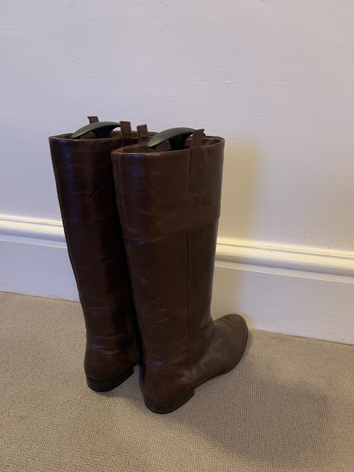 Next Ladies KneeHigh boots UK size 6 EU size 39 Brown Leather Used VGC