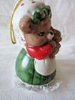 J.S.N.Y Bisque Porcelain Chimer HOLIDAY HUG A BELL Mama Bear & Baby clapper legs — photo 8