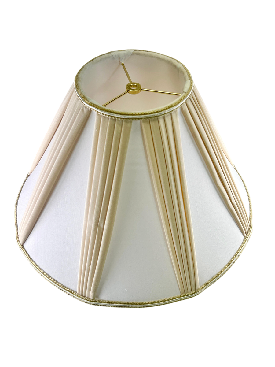 19 x 2-Colored Fabric Pleated Deep Empire Table Lamp Shade