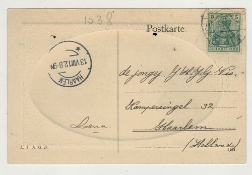Specchio cigno Düsseldorf con casa di pescatori 1928 - Foto 2 di 2