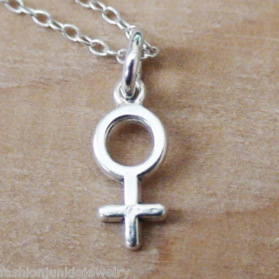 Tiny Female Symbol Necklace - 925 