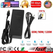 65W 90W 165W AC Adapter For Lenovo Thinkpad Ideapad Flex Yoga Square Tip USB Tip