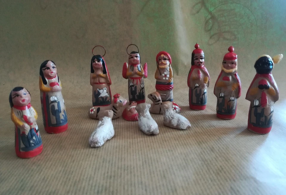 Presepe terracotta messicano colore mattone - Immagine 3 di 4