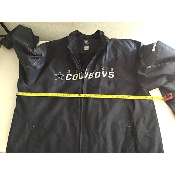 REEBOK- MENS BLUE LIGHT WEIGHT ZIP-UP CLOSURE POCKETS WINDBREAK JACKET SIZE XL thumbnail 5