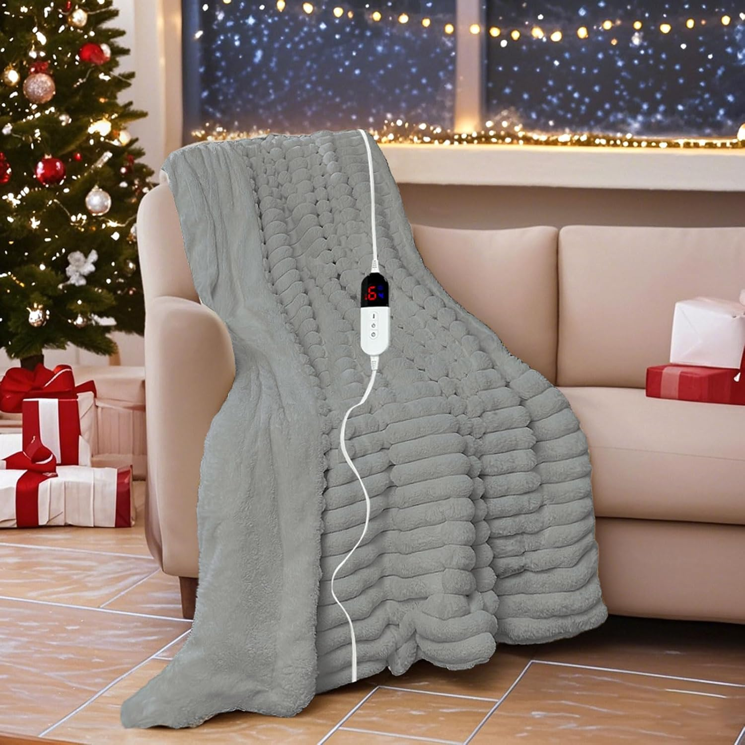 Heated Blanket - Electric Blanket with Dual Controller 6 Heating Levels & 10 Hou