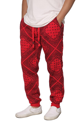 Men's Casual Fleece Paisley Bandana Jogger Pants S-3XL | eBay Men's Casual Fleece Paisley Bandana Jogger Pants S-3XL | eBay