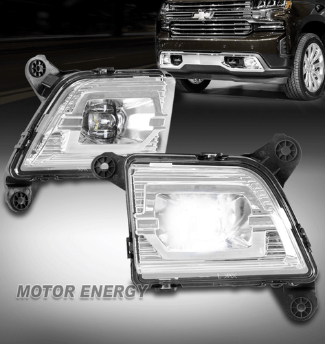 For 19-21 Chevy Silverado 1500 Pickup Bumper LED Fog Light Lamp Chrome LH+RH Set - Bild 1 von 8