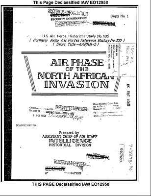 111 pg. 1944 Air Phase North African Invasion November 1942 12th AAF Study on CD