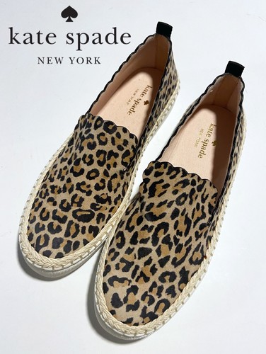 kate spade leopard slip ons