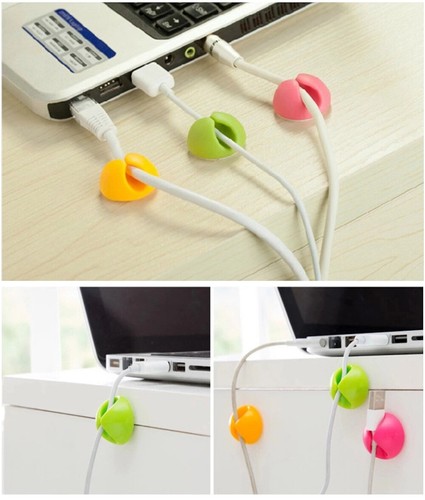 6 X Cable Drop clip desk tidy organizer wire cord lead TV USB CHARGER HOLDER YGP - 第 10/11 張圖片