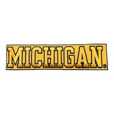 MICHIGAN WOLVERINES NCAA COLLEGE VINTAGE 8.75" STYLIZED TEXT TEAM LOGO PATCH