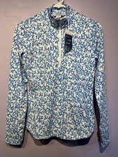 tommy bahama women golf  tennis half zip long sleeves top front pockets XS NWT