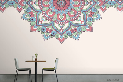 3D Mandala Pattern Wallpaper Wall Mural Removable Self-adhesive Sticker131