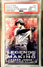 2018 TOPPS AARON JUDGE RED /10 PSA 10 GEM MINT GRADE POP 1 LEGENDS IN THE MAKING