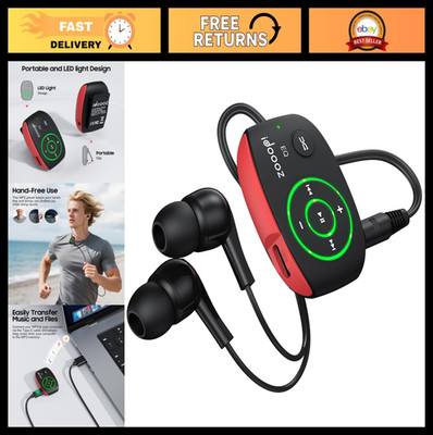 8GB Mini MP3 Player with LED Light - Clip Music Player for Sports, Gym, Jogging,